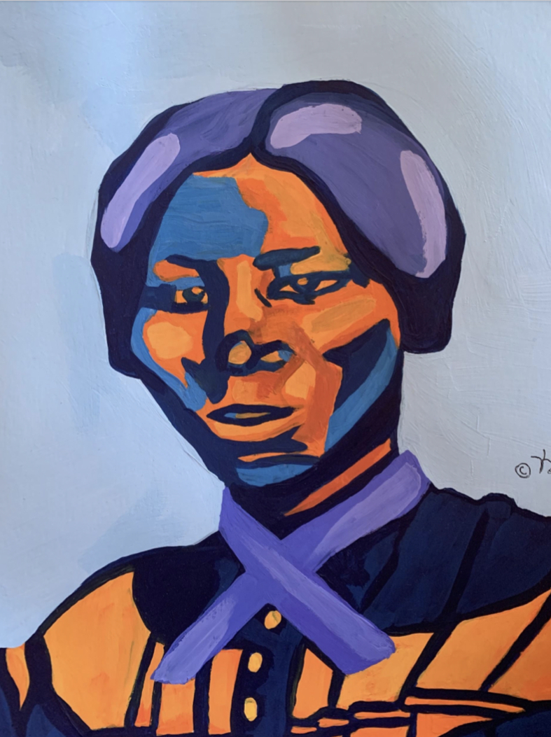 Pop art portrait of Harriet Tubman