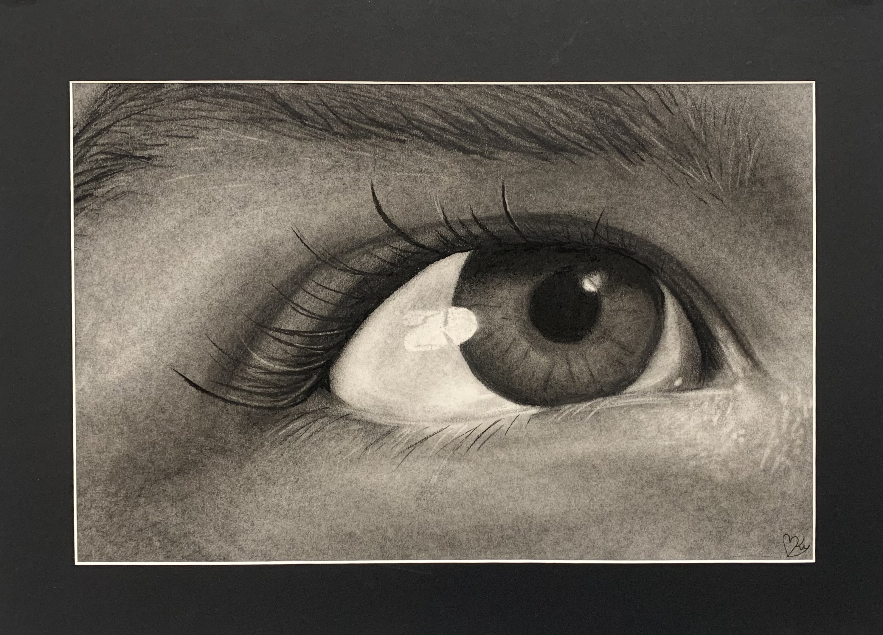 charcoal eye repesentation