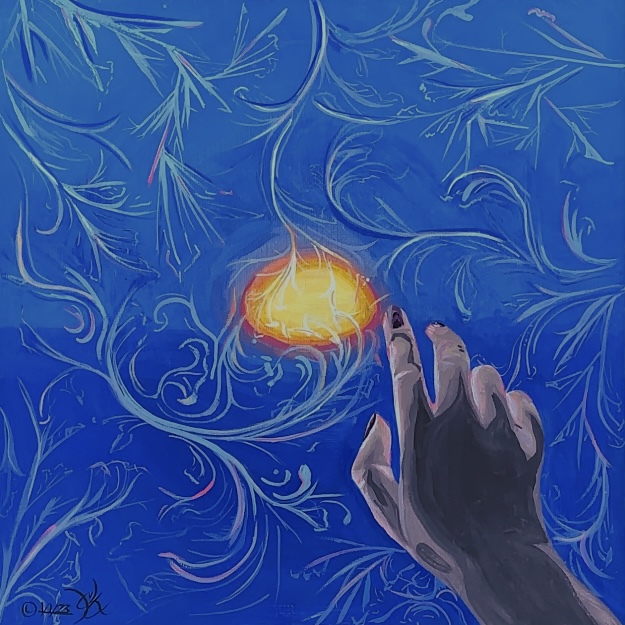 Light seen through a frosted window